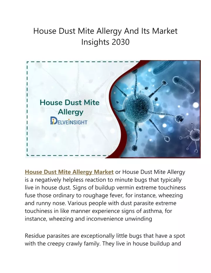 house dust mite allergy and its market insights