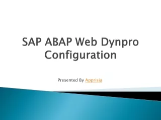 sap abap web dynpro configuration