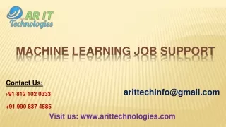 Machine Learning Job Support - AR IT Technologies