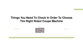 things you need to check in order to choose