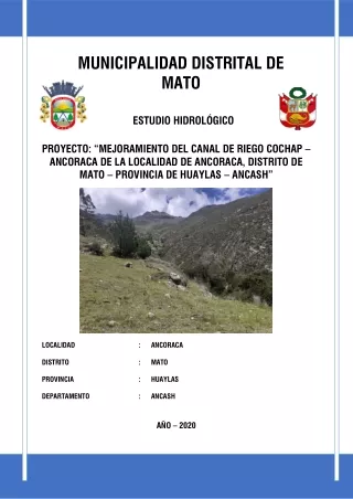 ESTUDIO HIDROLOGICO