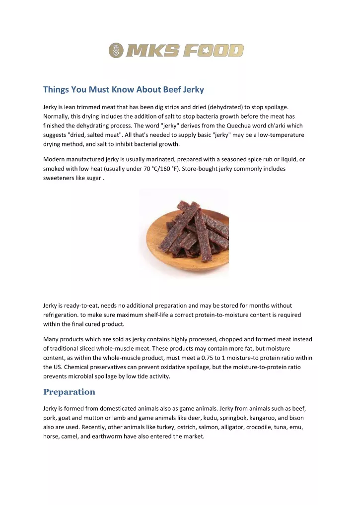 things you must know about beef jerky