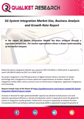 5g system integration market size business