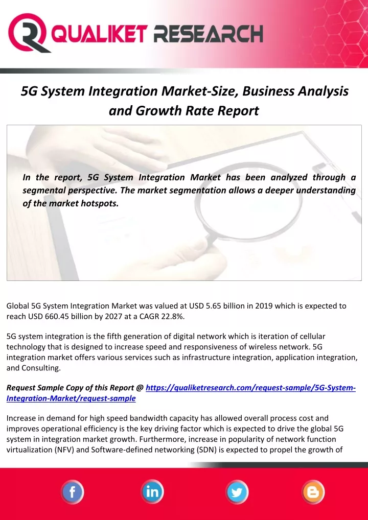 5g system integration market size business