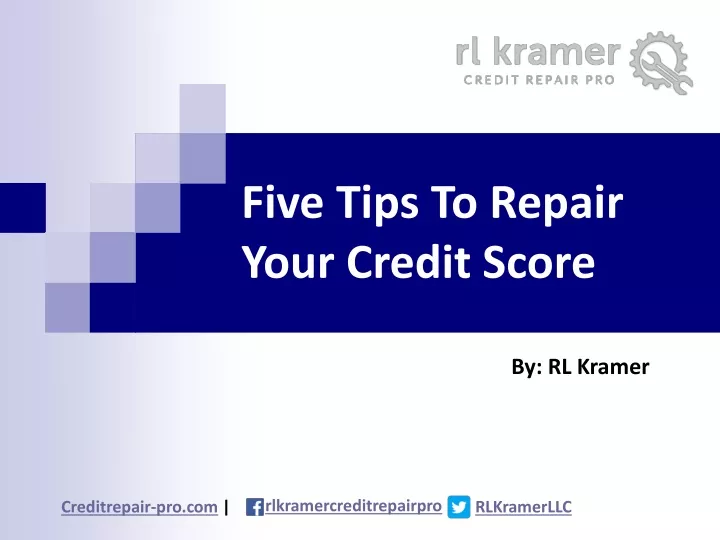 five tips to repair your credit score