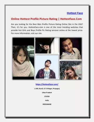Online Hottest Profile Picture Rating  Hottestface.Com