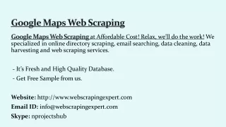 google maps web scraping