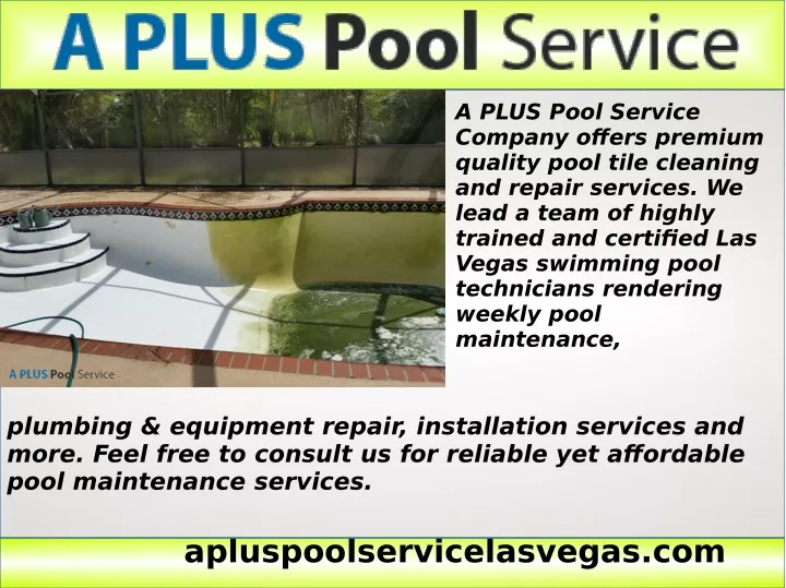 a plus pool service company offers premium