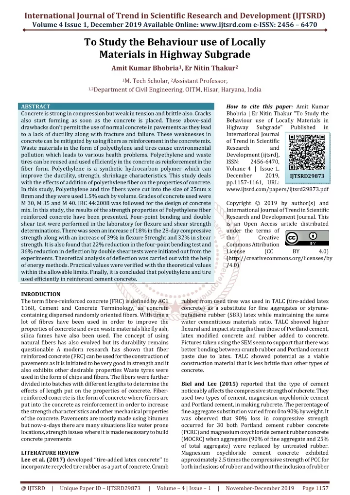 international journal of trend in scientific