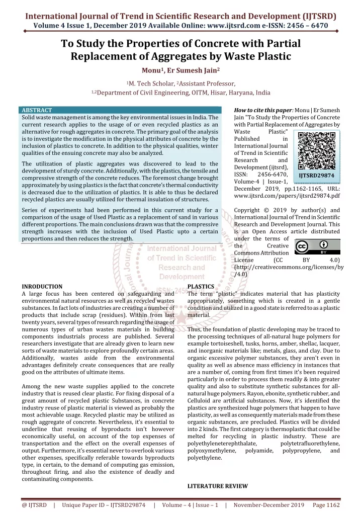 international journal of trend in scientific