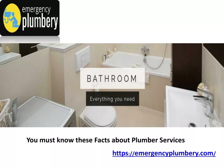 you must know these facts about plumber services