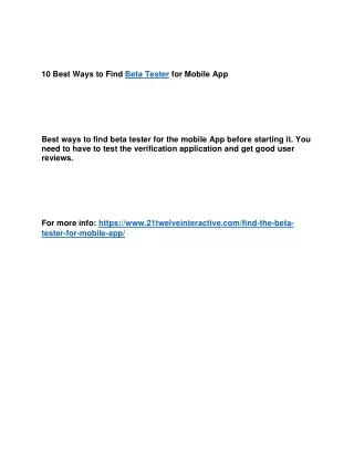 10 best ways to find beta tester for mobile