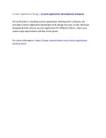 Custom Application Design | custom application development company - slide 1