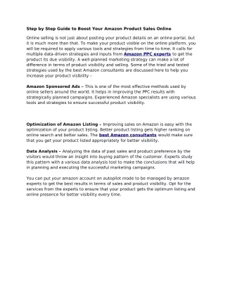 step by step guide to boost your amazon product