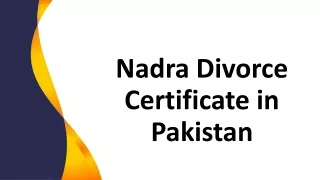 Let Concern About Legal Nadra Divorce Certificate Procedure