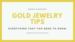 Gold Jewelry Tips