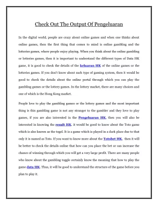 check out the output of pengeluaran