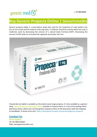 Buy Generic Propecia Online-Genericmedrx