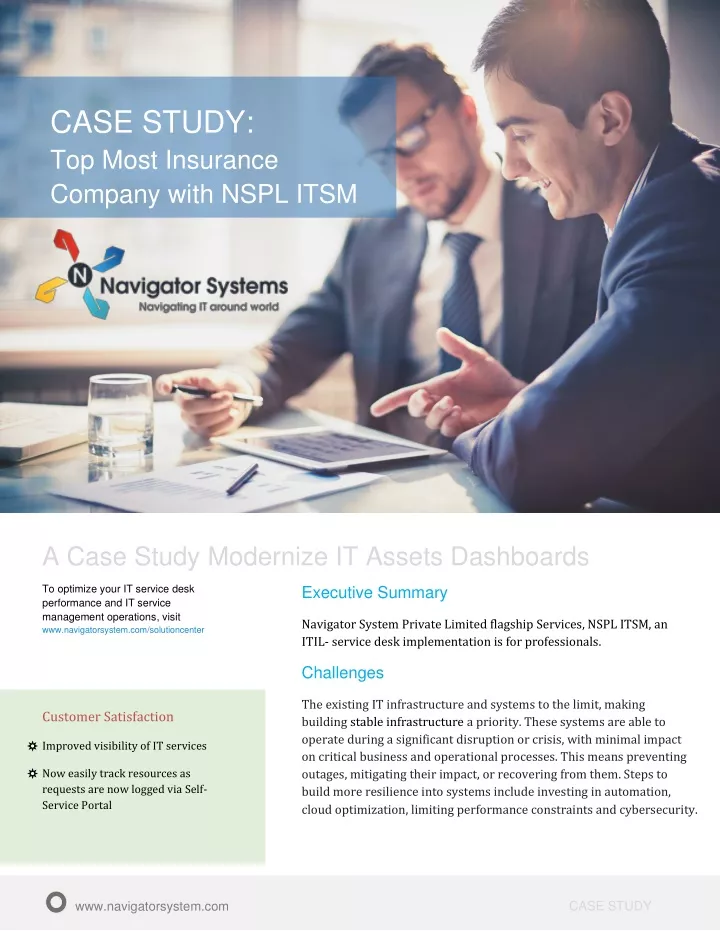 case study top most insurance company with nspl