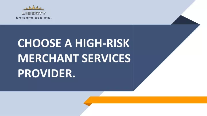 choose a high risk merchant services provider