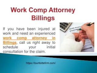 Work Comp Attorney Billings