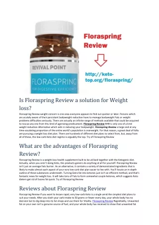 Floraspring Review