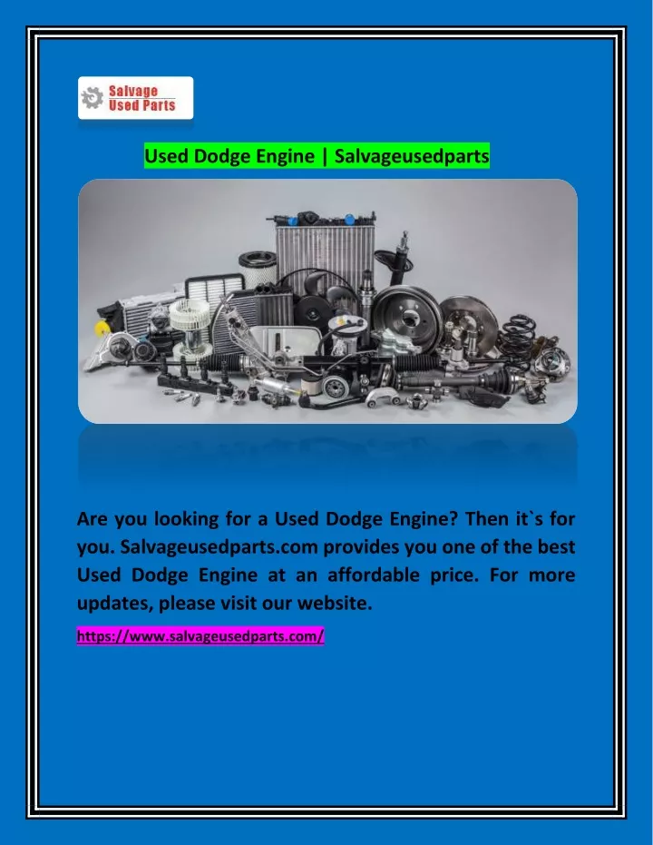used dodge engine salvageusedparts