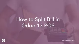 how to split bill in odoo 13 pos