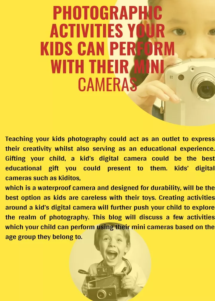 photographic activities your kids can perform