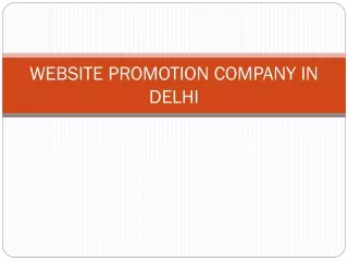 website promotion company in delhi