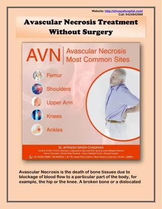 Avascular Necrosis Treatment without Surgery – Best Doctor for Avascular Necrosis