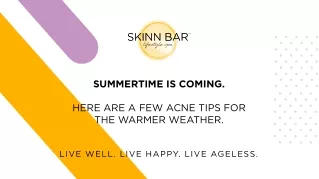 Acne Tips For Summer