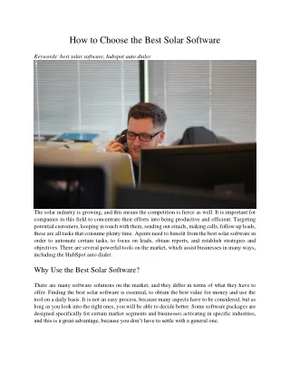 how to choose the best solar software