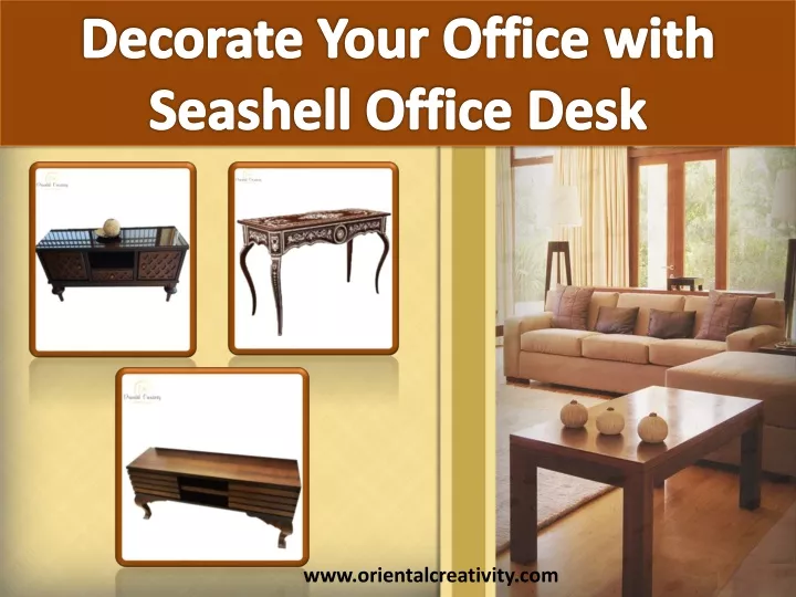 decorate your office with seashell office desk