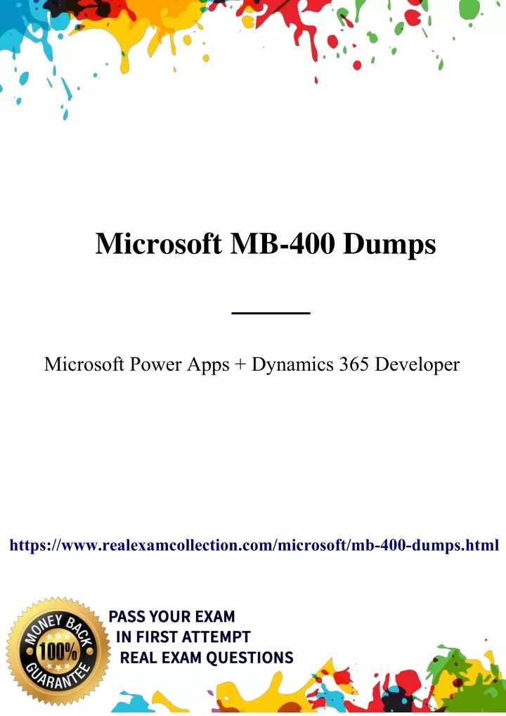 microsoft mb 400 dumps