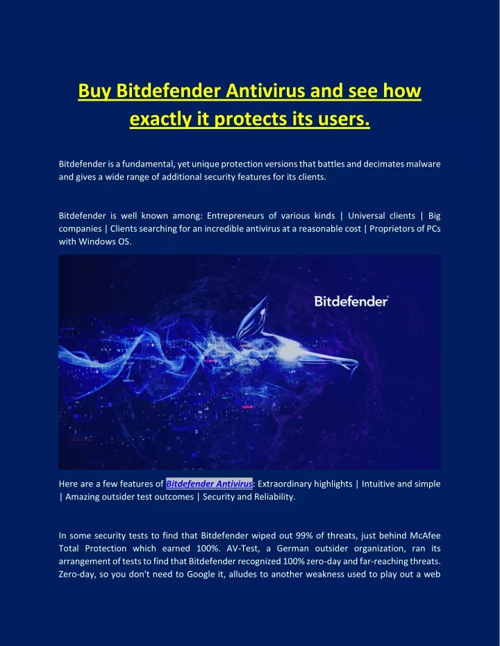 buy bitdefender antivirus and see how exactly