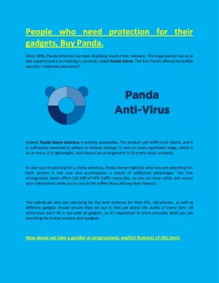 People who need protection for their gadgets, Buy Panda.