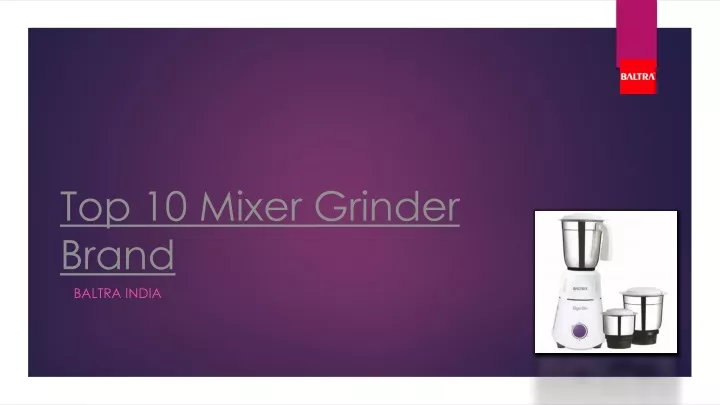 top 10 mixer grinder brand