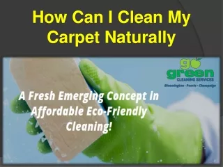 How Can I Clean My Carpet Naturally