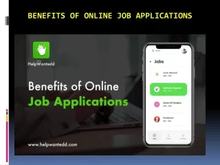 Benefits of Online Job Applications