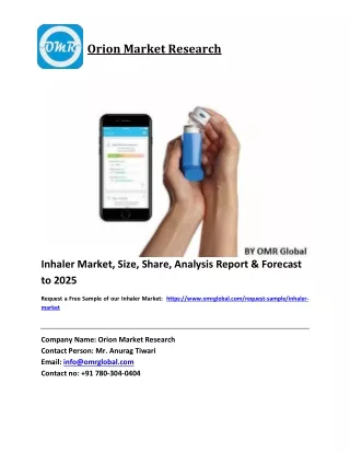 Inhaler Market Growth, Size, Share, Industry Report and Forecast 2018-2023