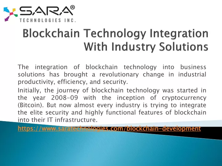 blockchain technology integration with industry solutions