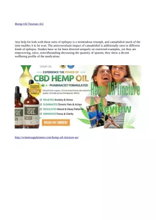 Hemp Oil Tincture AU