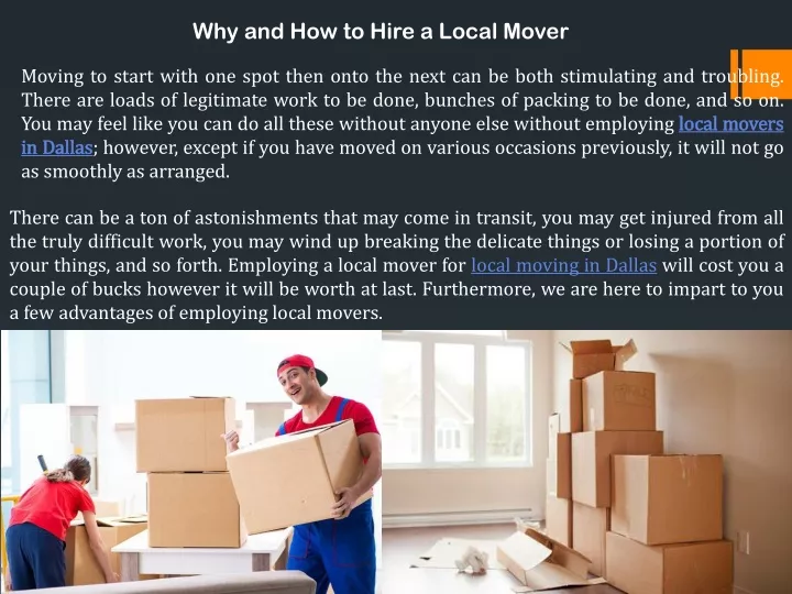 why and how to hire a local mover