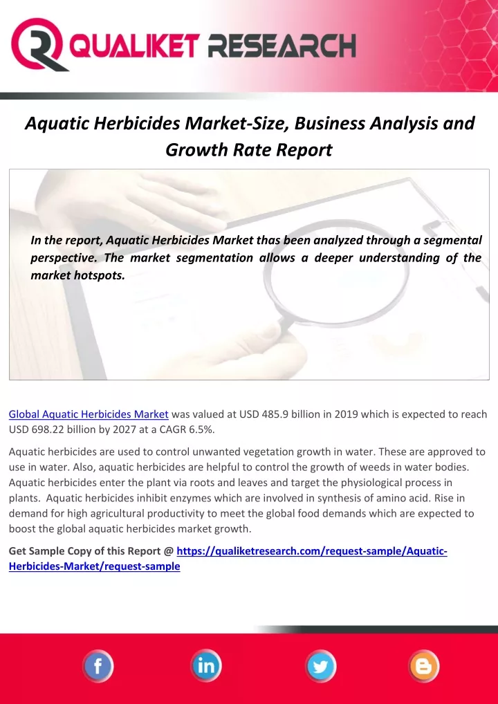 aquatic herbicides market size business analysis