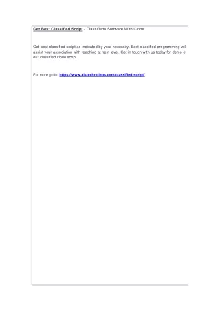 get best classified script classifieds software