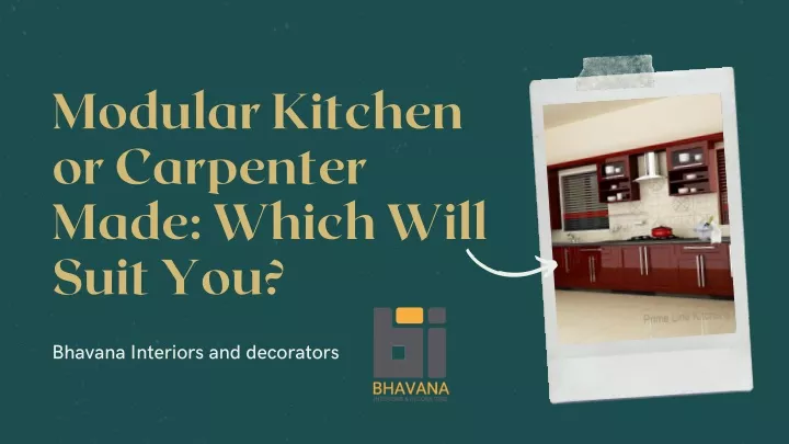 modular kitchen or carpenter made which will suit