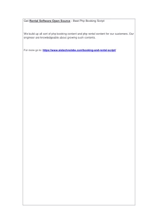 get rental software open source best php booking