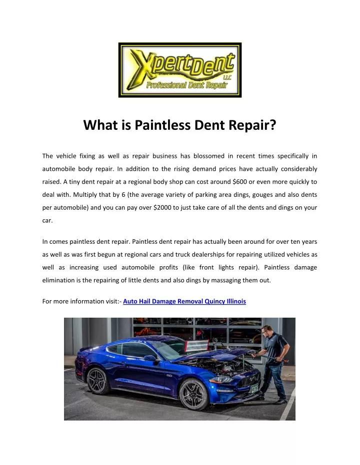 what is paintless dent repair