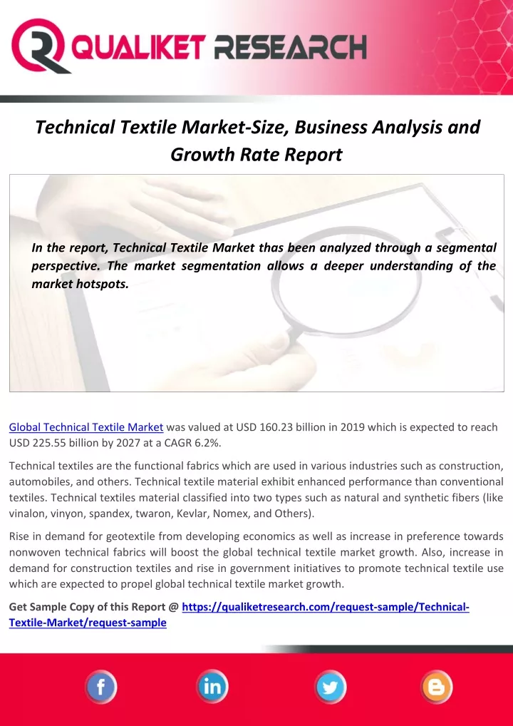 technical textile market size business analysis